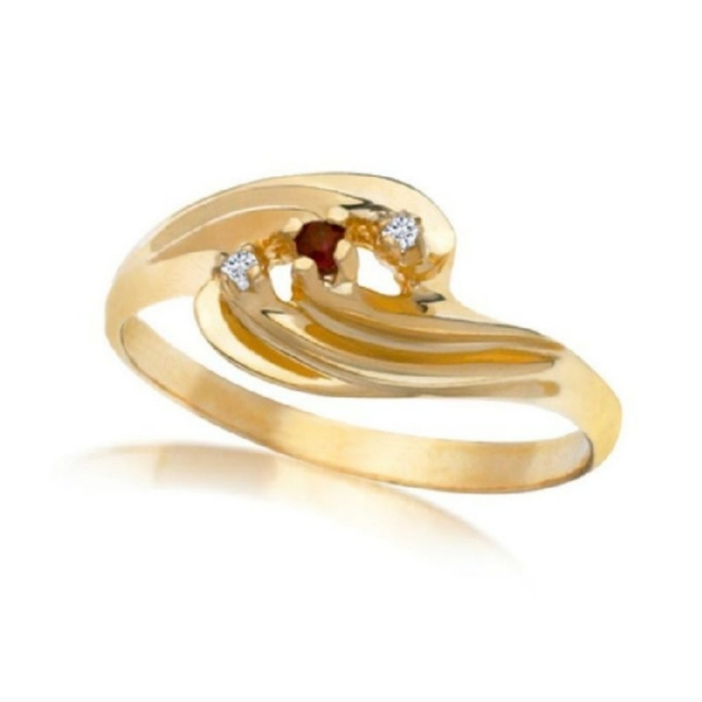RUBY/diamond ring Genuine ruby/diamond ring.  size 6 3/4 scant 7 nwt